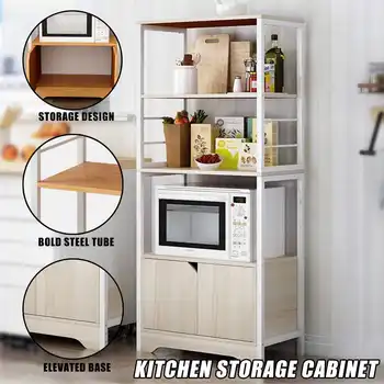 Kitchen Shelf Microwave Rack Multi-layer Multi-function Kitchen Storage Floor-standing Seasoning Dish Rack Space Saving 
Kitchen Shelf Microwave Rack Multi-layer Multi-function Kitchen Storage Floor-standing Seasoning Dish Rack Space Saving