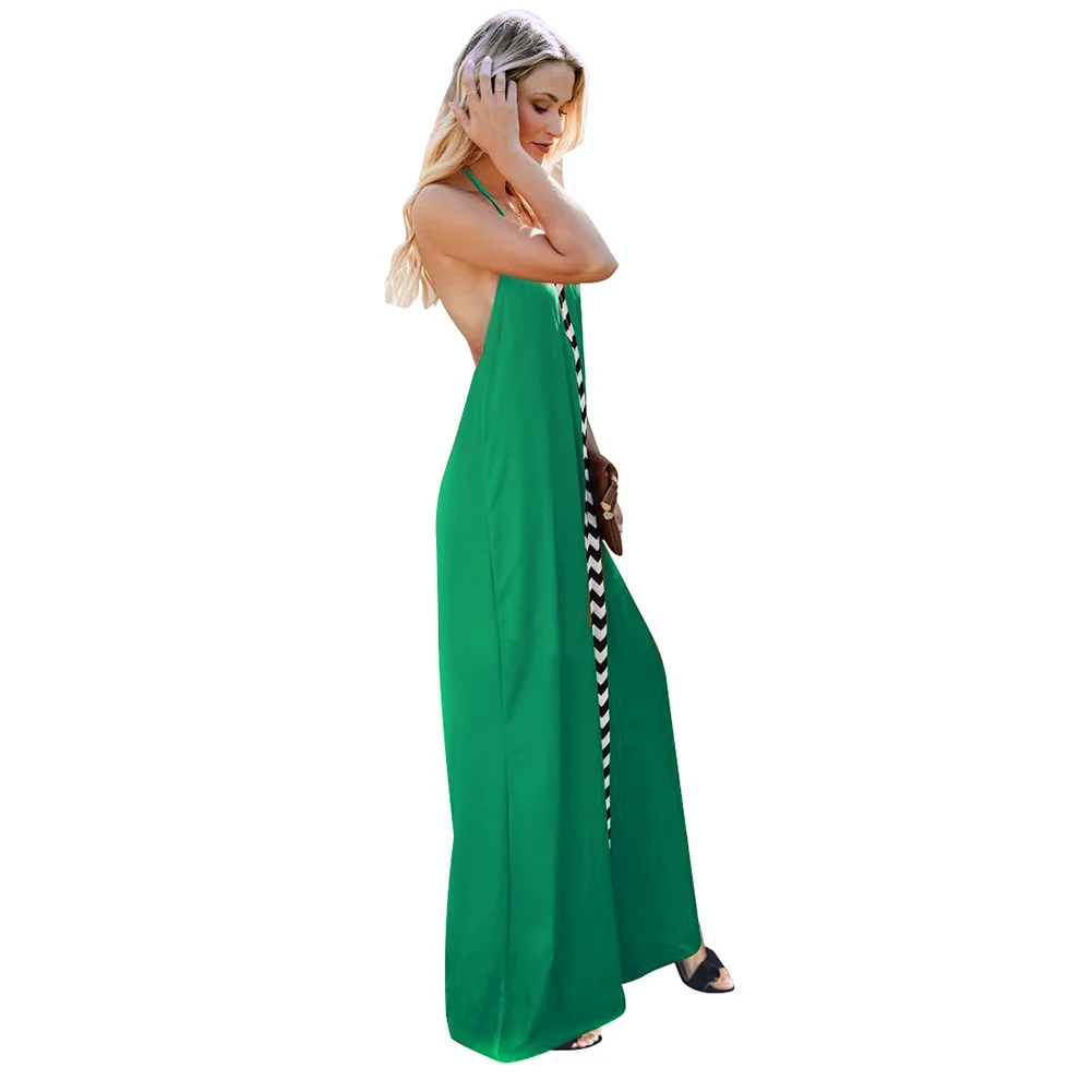 2019 Summer New Style WOMEN'S Dress Wave Printed Contrast Color Strapped Dress Sexy Backless Long Skirts
2019 Summer New Style WOMEN'S Dress Wave Printed Contrast Color Strapped Dress Sexy Backless Long Skirts