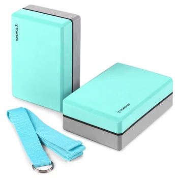 TOMSHOO 2 Pack Yoga Blocks with Yoga Strap EVA Foam Exercise Yoga Blocks Bricks Set for Stretch Flexibility Alignment Fitness
TOMSHOO 2 Pack Yoga Blocks with Yoga Strap EVA Foam Exercise Yoga Blocks Bricks Set for Stretch Flexibility Alignment Fitness