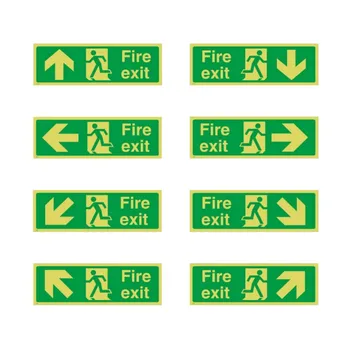 Fire Exit Sign Stickers Decal Adhesive Glow In The Dark With Direction Arrows 36 X 14cm New
Fire Exit Sign Stickers Decal Adhesive Glow In The Dark With Direction Arrows 36 X 14cm New