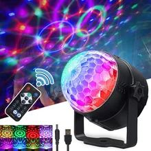 Disco Ball Light with Remote Control Sound Activated Rotating Light with 7 Lighting Modes Stage Light for Party Bar Xmas Decor
Disco Ball Light with Remote Control Sound Activated Rotating Light with 7 Lighting Modes Stage Light for Party Bar Xmas Decor