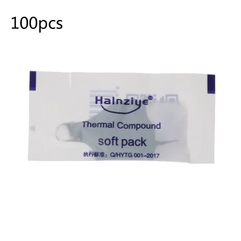 100Pcs Thermal Grease Paste Compound Silicon CPU Heat Sink Processor Cooling Paste Silicone Thermal Grease
100Pcs Thermal Grease Paste Compound Silicon CPU Heat Sink Processor Cooling Paste Silicone Thermal Grease