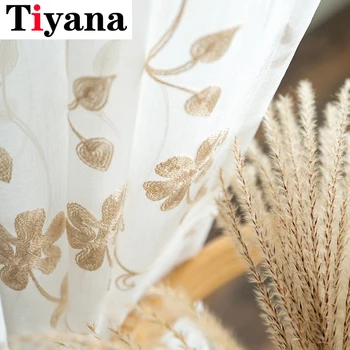 Coffee Flower Embroidered Tulle Curtains Bedroom White Sheer Curtain for Living Room Window Panels Kitchen Home Decor ZH020Z
Coffee Flower Embroidered Tulle Curtains Bedroom White Sheer Curtain for Living Room Window Panels Kitchen Home Decor ZH020Z