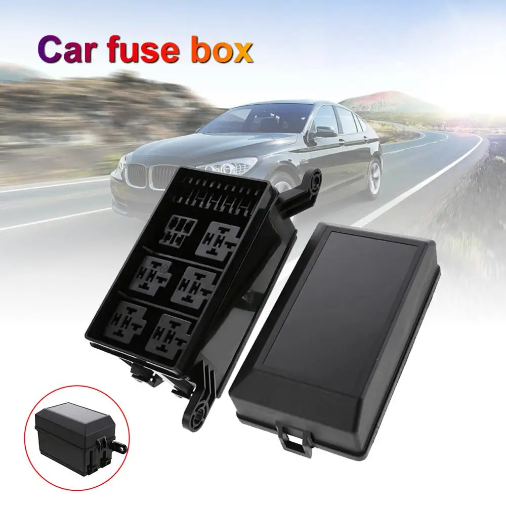12-Slot Relay Box 6 Relays 6 ATC/ATO Fuses Holder Block + Metallic Pins For Automotive Accessories
12-Slot Relay Box 6 Relays 6 ATC/ATO Fuses Holder Block + Metallic Pins For Automotive Accessories