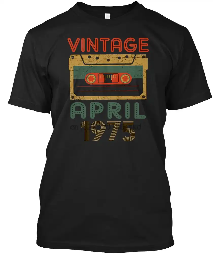 t shirt vintage april 1975 birthday gift mixtape tshirts women 