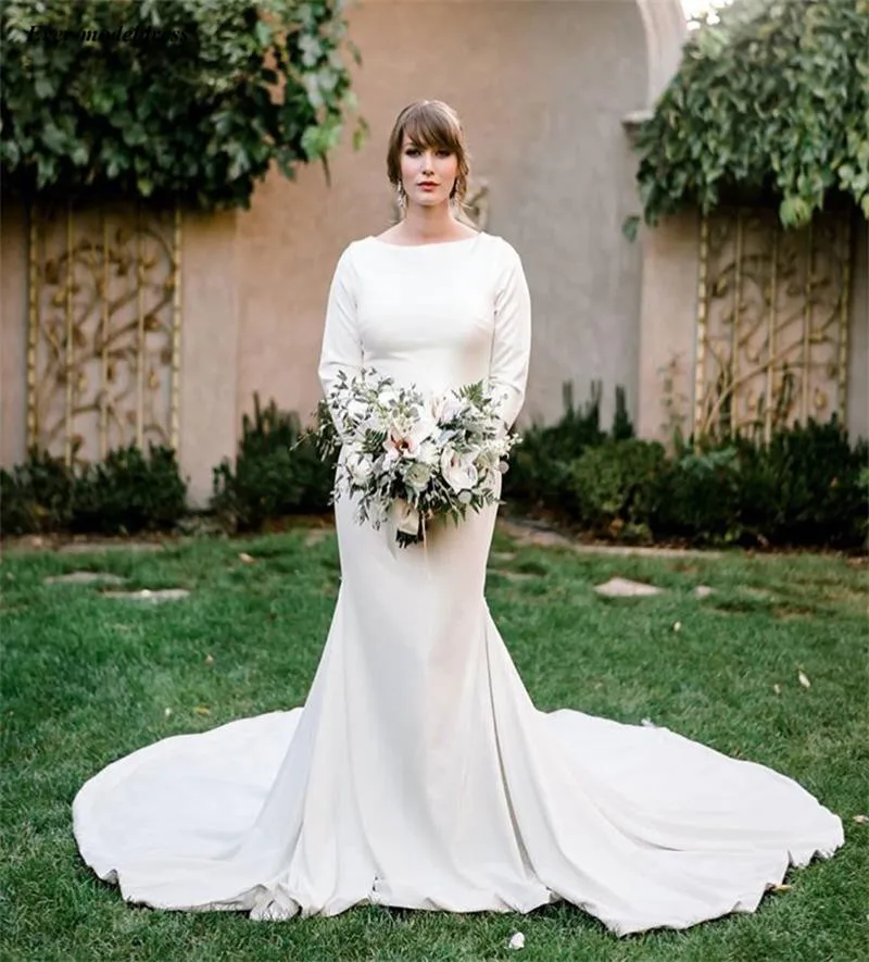 2019 Western Country Mermaid Wedding Dresses Scoop Long Sleeves Buttons Back Bohemian Beach Bridal Gowns Sweep Train Cheap
2019 Western Country Mermaid Wedding Dresses Scoop Long Sleeves Buttons Back Bohemian Beach Bridal Gowns Sweep Train Cheap