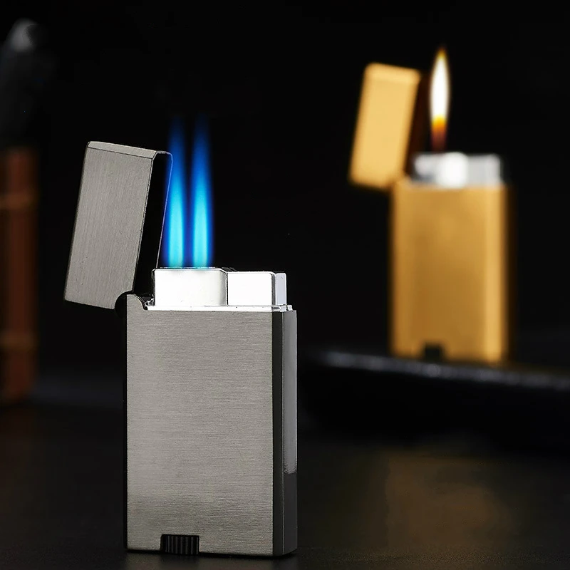 Double Straight Into The Blue Flame To Become An Open Flame Three Flame Metal Inflatable Lighter Portable Windproof Lighter
Double Straight Into The Blue Flame To Become An Open Flame Three Flame Metal Inflatable Lighter Portable Windproof Lighter