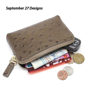 Genuine Leather Full-grain Leather Ostrich Grain Purse Men's Zipper Bag Girl'S chi bao Rub Color Retro Carrying Case Storgage
Genuine Leather Full-grain Leather Ostrich Grain Purse Men's Zipper Bag Girl'S chi bao Rub Color Retro Carrying Case Storgage