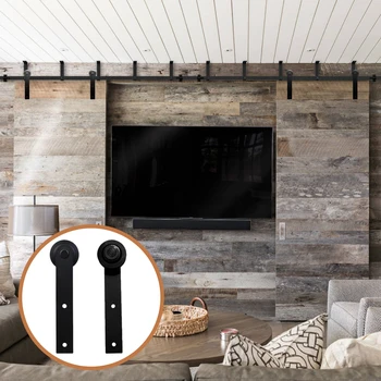 Ceiling Bracket Mount Sliding Barn Wood Double Door Hardware Kit 4-20FT Black Rollers for Interior Sliding Barn Door LWZH
Ceiling Bracket Mount Sliding Barn Wood Double Door Hardware Kit 4-20FT Black Rollers for Interior Sliding Barn Door LWZH