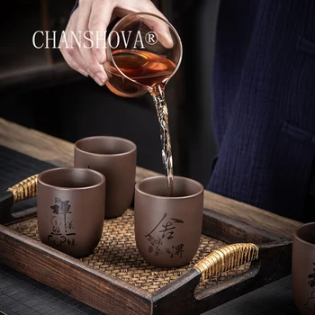 CHANSHOVA 160ml Traditional Chinese Style Hand Painted Ceramic Purple Clay Teacup Coffee cup mug China Pottery tea set H399
CHANSHOVA 160ml Traditional Chinese Style Hand Painted Ceramic Purple Clay Teacup Coffee cup mug China Pottery tea set H399