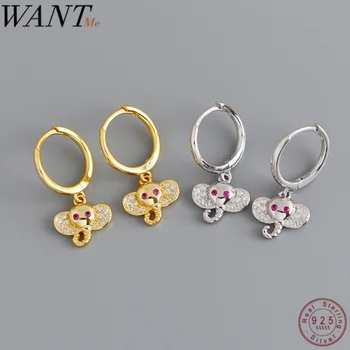 WANTME Real 100% 925 Sterling Silver Cute Luxury Lucky Elephant Small Stud Earrings for Women Punk Fine Jewelry Accessories Gift
WANTME Real 100% 925 Sterling Silver Cute Luxury Lucky Elephant Small Stud Earrings for Women Punk Fine Jewelry Accessories Gift