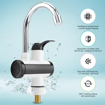 Instant Hot and Cold Basin Sink Faucet Temperature Display Water Dispenser Heater Heating Faucet Kitchen Bathroom Supplies
Instant Hot and Cold Basin Sink Faucet Temperature Display Water Dispenser Heater Heating Faucet Kitchen Bathroom Supplies