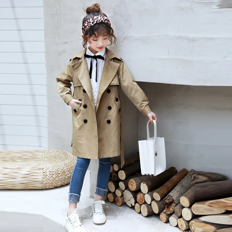 Children Trench Coat 2019 Autumn New Style Girls' Wind Coat Big Boy British Style Mid-length Trench Coat 
Children Trench Coat 2019 Autumn New Style Girls' Wind Coat Big Boy British Style Mid-length Trench Coat
