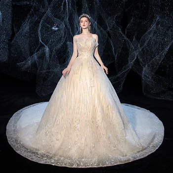 Wedding Dress 2019 Sexy Champagne Strapless Court Train Ball Gown Luxuy Sequins Princess Wedding Gown Custom Size For Bride
Wedding Dress 2019 Sexy Champagne Strapless Court Train Ball Gown Luxuy Sequins Princess Wedding Gown Custom Size For Bride