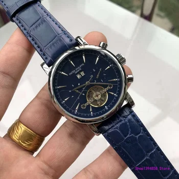 Patek- Philippe- New Automatic Mechanical Men Watch Silver Blue Stainless Steel Transparent Sapphire Glass AAA Glide Watches 333
Patek- Philippe- New Automatic Mechanical Men Watch Silver Blue Stainless Steel Transparent Sapphire Glass AAA Glide Watches 333