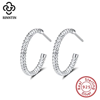 Rinntin S925 Silver Earrings Hook Smooth Spiral Pattern Design Meticulous Simplicity Earring Hoop For Female Dating TSE326
Rinntin S925 Silver Earrings Hook Smooth Spiral Pattern Design Meticulous Simplicity Earring Hoop For Female Dating TSE326
