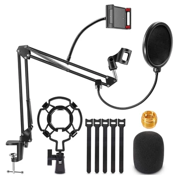 Microphone Holder,Adjustable Cantilever Holder,for Blue Snowball and Other Microphones,for Streaming,Dubbing,Etc
Microphone Holder,Adjustable Cantilever Holder,for Blue Snowball and Other Microphones,for Streaming,Dubbing,Etc
