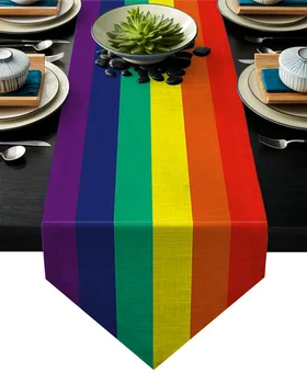 Stripes Colorful Simple Rainbow Table Runner Table Flag Home Party Decorative Tablecloth Table Runners for Wedding
Stripes Colorful Simple Rainbow Table Runner Table Flag Home Party Decorative Tablecloth Table Runners for Wedding