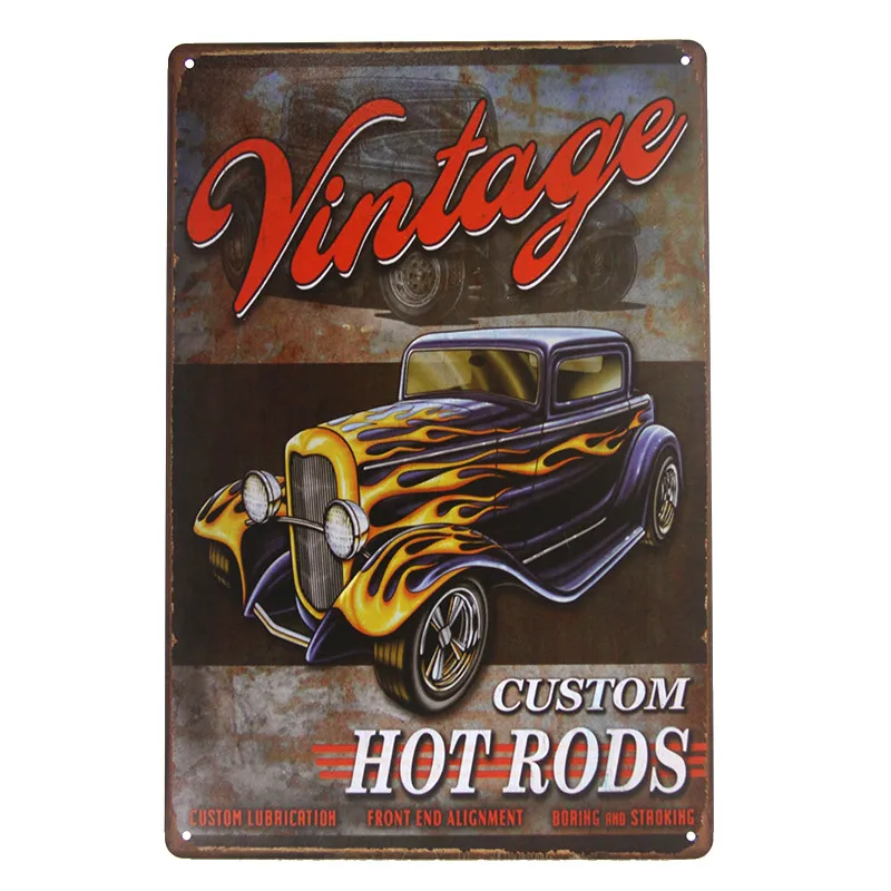 Легенды Hot Rod Garage крыса стержни газа Винтаж фоновая фотография в стиле ретро Декор