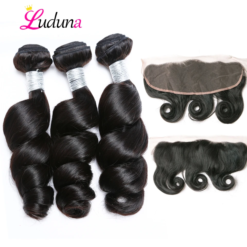 Luduna Brazilian Loose Wave Hair Weave Bundles With Closure 3/4 Bundles With Frontal Closure 100% Remy Hair Bundles With Closure
Luduna Brazilian Loose Wave Hair Weave Bundles With Closure 3/4 Bundles With Frontal Closure 100% Remy Hair Bundles With Closure