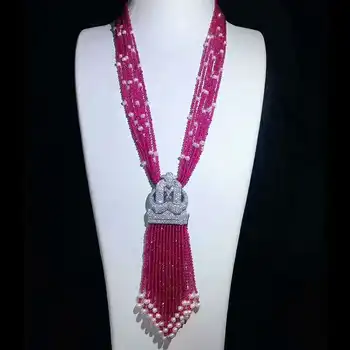 New style 8strands red green stone white freshwater pearl tassels necklace micro inlay zircon accessorie fashion jewelry
New style 8strands red green stone white freshwater pearl tassels necklace micro inlay zircon accessorie fashion jewelry