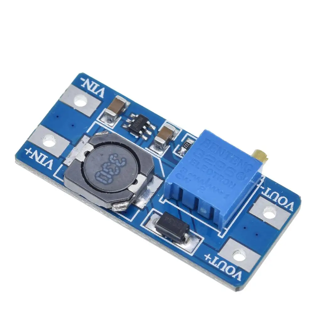 MT3608 DC-DC Step Up Converter Booster Power Supply Module Boost Step-up Board MAX output 28V 2A for arduino
MT3608 DC-DC Step Up Converter Booster Power Supply Module Boost Step-up Board MAX output 28V 2A for arduino