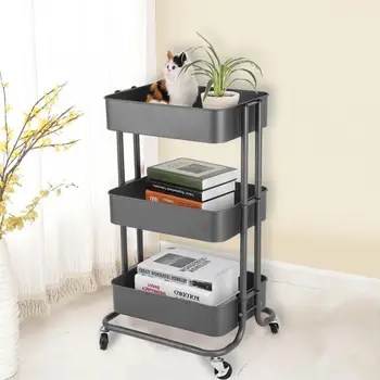 3 Tiers Storage Rack Large Capacity Trolley Cart Slim Rolling Trolley With 4 Wheels Flexible Molibity Kitchen Bathroom Shelves
3 Tiers Storage Rack Large Capacity Trolley Cart Slim Rolling Trolley With 4 Wheels Flexible Molibity Kitchen Bathroom Shelves