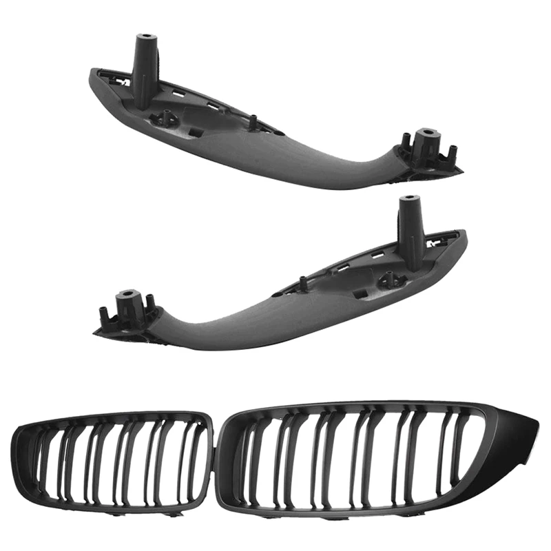 2 Pair Car Accessories: 1 Pair Black Front Left/Right Car Inner Door Handle & 1 Pair Front Hood Kidney Grille
2 Pair Car Accessories: 1 Pair Black Front Left/Right Car Inner Door Handle & 1 Pair Front Hood Kidney Grille