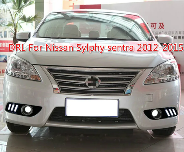 Car Flashing 1 Set drl For Nissan Sylphy sentra 2013 2014 2015 LED DRL Daytime Running Lights Daylight Fog light cover headlamp
Car Flashing 1 Set drl For Nissan Sylphy sentra 2013 2014 2015 LED DRL Daytime Running Lights Daylight Fog light cover headlamp
