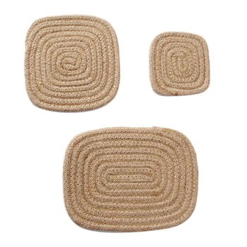 3Pcs Cotton Rope Placemat Simple Thicken Table Mat Pot Mat Insulation Mat Woven Plate Mat Pot Mat Coaster
3Pcs Cotton Rope Placemat Simple Thicken Table Mat Pot Mat Insulation Mat Woven Plate Mat Pot Mat Coaster