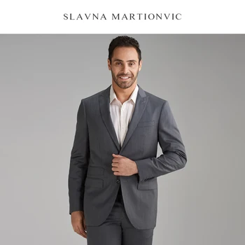 Slavna Martinovic Pure Wool Suit Men's Striped Wedding Casual Business Slim Dress Suit Custom Retro Men Retro gentleman style 
Slavna Martinovic Pure Wool Suit Men's Striped Wedding Casual Business Slim Dress Suit Custom Retro Men Retro gentleman style