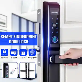 4 Modes Smart Lock Fingerprint Lock Smart Card Digital Code Electronic Door Lock Home Security AntiTheft Intelligent Lock
4 Modes Smart Lock Fingerprint Lock Smart Card Digital Code Electronic Door Lock Home Security AntiTheft Intelligent Lock