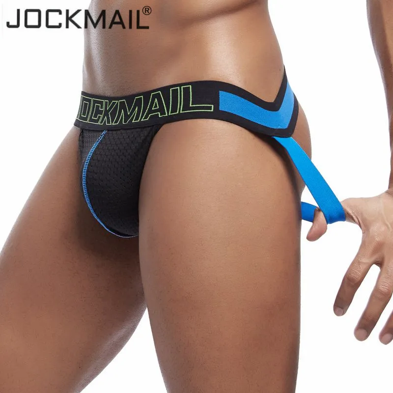 Мужские трусы джоки jockmail дышащие сетчатые Трусы стринги с карманом для пениса