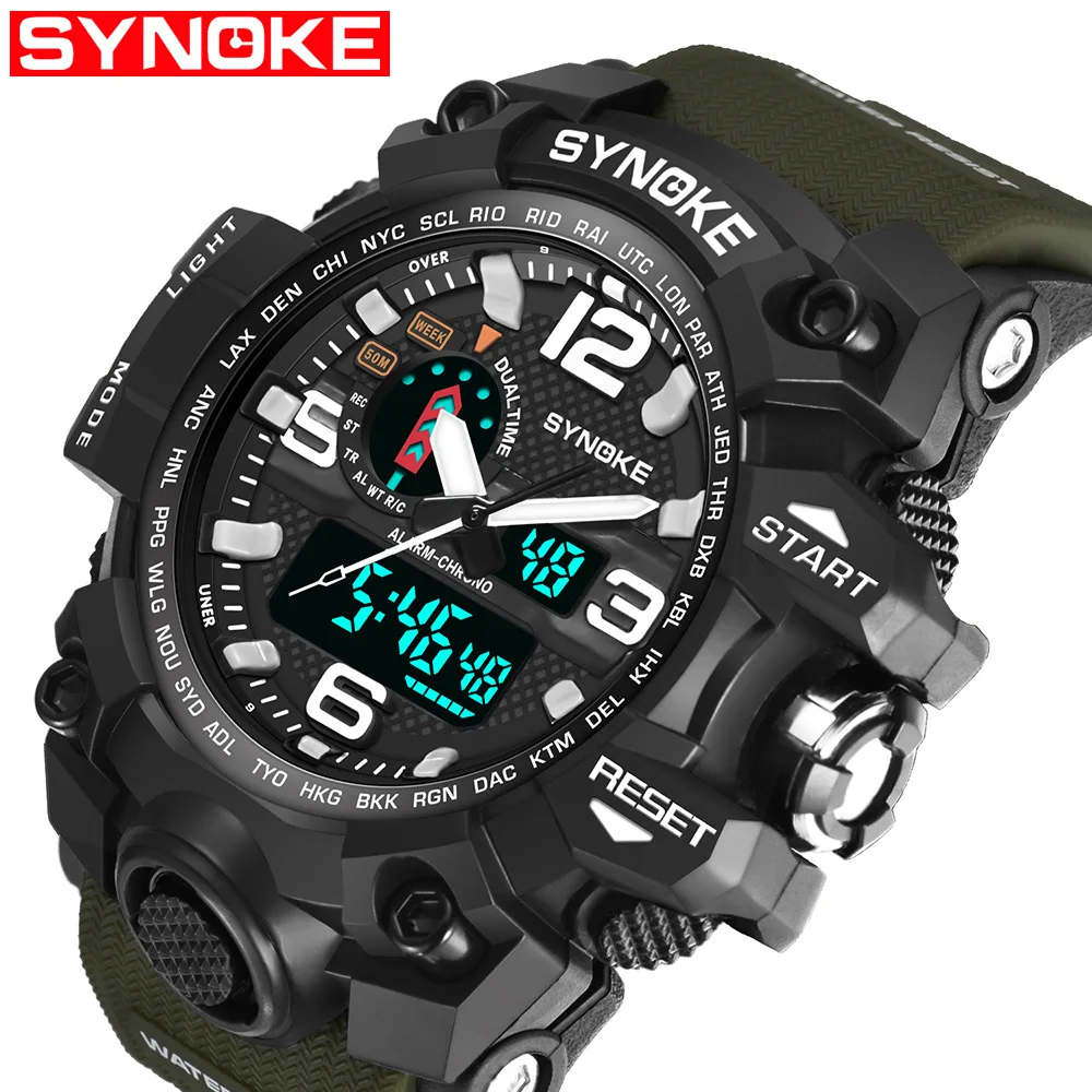 Synoke SYNOKE Two When Quartz Watch Men Sports Outdoor Mountain Climbing Double When Multi-functional Electronic Watch
Synoke SYNOKE Two When Quartz Watch Men Sports Outdoor Mountain Climbing Double When Multi-functional Electronic Watch