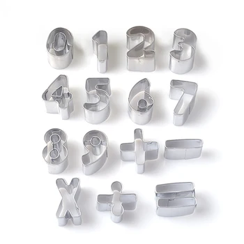 15PCS/LOT Numbers Cookie Cutters Set Metal Calculation Symbols Baking Molds Birthday Party Fondant Biscuits Cutting DIY Making 
15PCS/LOT Numbers Cookie Cutters Set Metal Calculation Symbols Baking Molds Birthday Party Fondant Biscuits Cutting DIY Making
