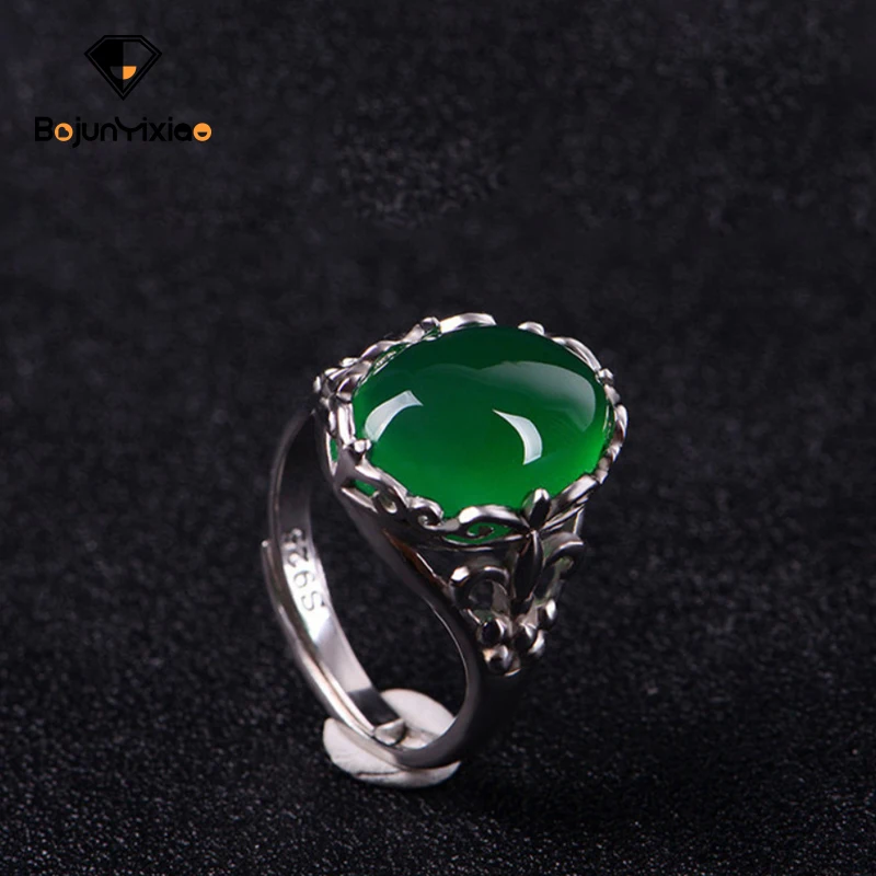 Green agate crystal ring female grandmother emerald vintage inlaid chalcedony index finger opening adjustable female ring
Green agate crystal ring female grandmother emerald vintage inlaid chalcedony index finger opening adjustable female ring