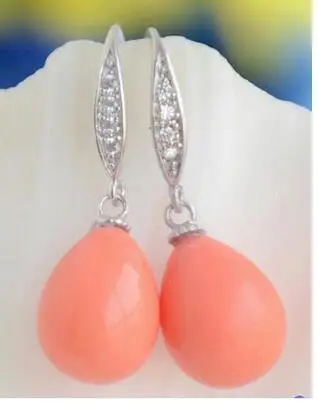 12*16MM PINK CORAL TEARDROP SOUTH SEA SHELL PEARL DANGLE EARRING Women Party Jewelry
12*16MM PINK CORAL TEARDROP SOUTH SEA SHELL PEARL DANGLE EARRING Women Party Jewelry