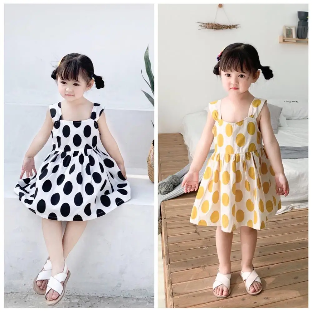 2020 Children's Clothing Spring And Summer New Classic Big Dot Dress Wide Shoulder Strap Dress
2020 Children's Clothing Spring And Summer New Classic Big Dot Dress Wide Shoulder Strap Dress