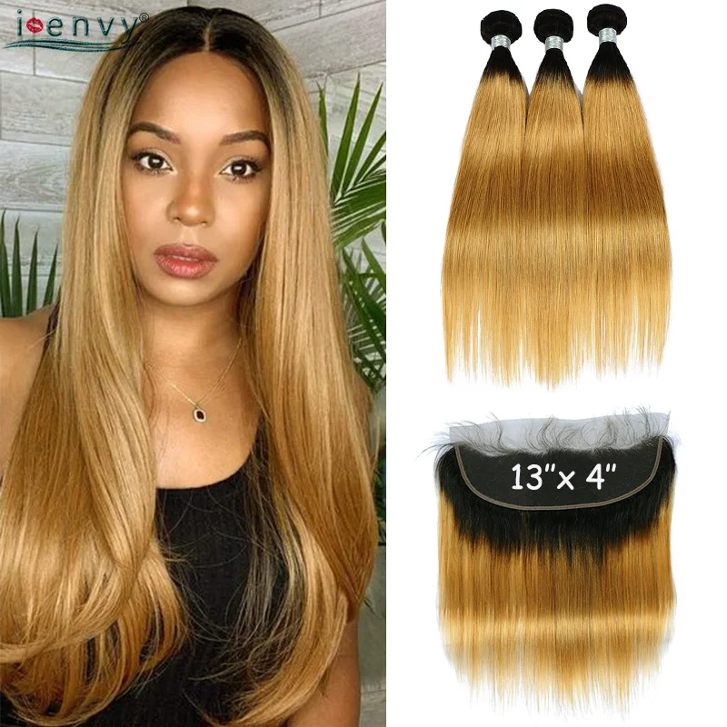 T1B 27 Ombre Blonde Bundles With Lace Closure Straight Colored Brazilian Human Hair Bundles With Frontal Closure Non-remy
T1B 27 Ombre Blonde Bundles With Lace Closure Straight Colored Brazilian Human Hair Bundles With Frontal Closure Non-remy