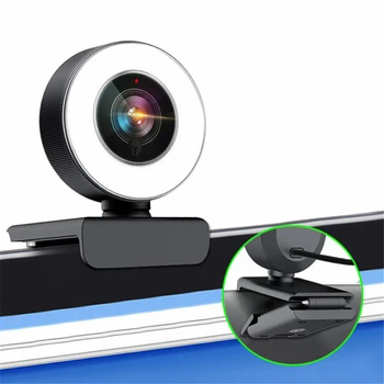 Webcam 1080p Built-in Ring Light 3-Gear Light Conference Video Autofocus Computer HD Camera With Noise-cancelling Microphones
Webcam 1080p Built-in Ring Light 3-Gear Light Conference Video Autofocus Computer HD Camera With Noise-cancelling Microphones