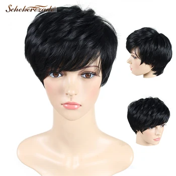 Scheherezade Black Short Wave Bob Wigs With Bangs Synthetic Wigs For Women None Lace Wig High Temperature Fiber
Scheherezade Black Short Wave Bob Wigs With Bangs Synthetic Wigs For Women None Lace Wig High Temperature Fiber