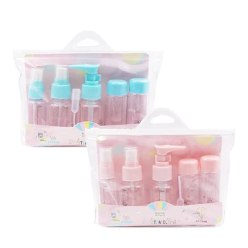 6pc/Set Portable Travel Cosmetic Bottle Points Bottling Sets Plastic Material Transparent Refillable Cosmetic Squeeze Containers 
6pc/Set Portable Travel Cosmetic Bottle Points Bottling Sets Plastic Material Transparent Refillable Cosmetic Squeeze Containers