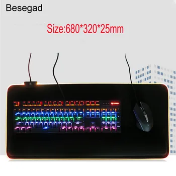 Besegad LED RGB Mousepad Large USB Wired Colorful Lighting Gaming Mouse Pad Non-Slip for Overwatch Dota Lol Game
Besegad LED RGB Mousepad Large USB Wired Colorful Lighting Gaming Mouse Pad Non-Slip for Overwatch Dota Lol Game