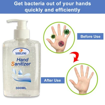

Rinse-free Hand Sanitizer Gel Quick-drying Hands Disinfectant Gels Disposable Hand Wash Soaps 300ml
