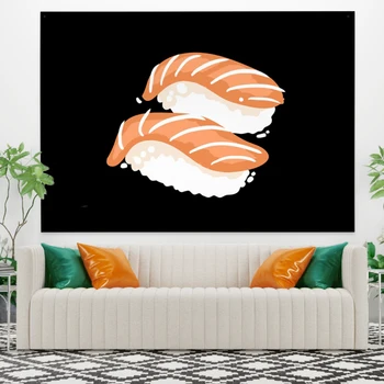 Cassisy Food Salmon fillets Tapestry Black background Cloth Towel Polyester Wall Hangings Blanket Restaurant Home Decoration
Cassisy Food Salmon fillets Tapestry Black background Cloth Towel Polyester Wall Hangings Blanket Restaurant Home Decoration