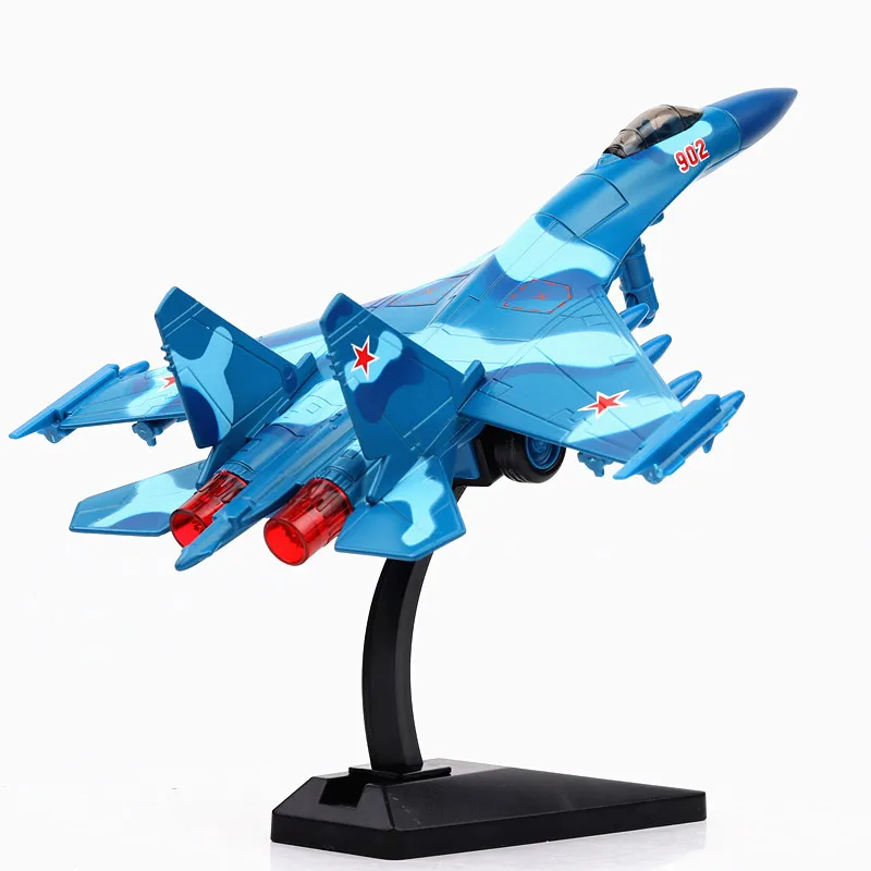 Airplane model Su 35 fighter simulation alloy children's toy model sound and light pull back
Airplane model Su 35 fighter simulation alloy children's toy model sound and light pull back