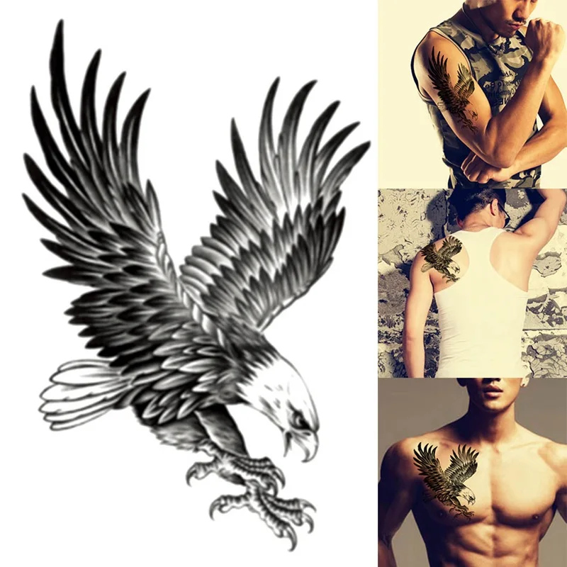 New Eagle Waterproof Temporary Body Art Arm Shoulder Chest Tattoo Sticker Women/Men Hot Sale
New Eagle Waterproof Temporary Body Art Arm Shoulder Chest Tattoo Sticker Women/Men Hot Sale