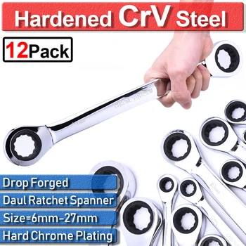12Pcs Double Ended Ratchet Spanner key word Double Ended Ratchet Spanner Wear Resistant 72-Teeth Hardened CrV Steel 6mm-36mm D30
12Pcs Double Ended Ratchet Spanner key word Double Ended Ratchet Spanner Wear Resistant 72-Teeth Hardened CrV Steel 6mm-36mm D30