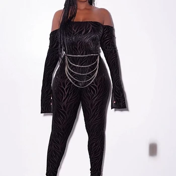 Nightclub Sexy Off Shoulder Bodycon Jumpsuits Strapless Print Flare Full Sleeve Women Clothes Black Long Playsuits Plus Size
Nightclub Sexy Off Shoulder Bodycon Jumpsuits Strapless Print Flare Full Sleeve Women Clothes Black Long Playsuits Plus Size