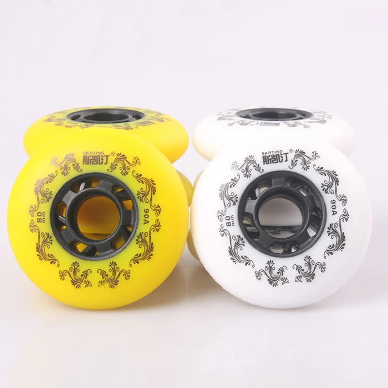 8pcs While/Yellow Inline Roller Skate Wheel 90A Freestyle Scroll Durable Wheels 72 76 80 Mm Roller Skate Wheels for Roller Skate
8pcs While/Yellow Inline Roller Skate Wheel 90A Freestyle Scroll Durable Wheels 72 76 80 Mm Roller Skate Wheels for Roller Skate